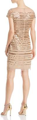 Adrianna Papell Embellished Stripe Dress