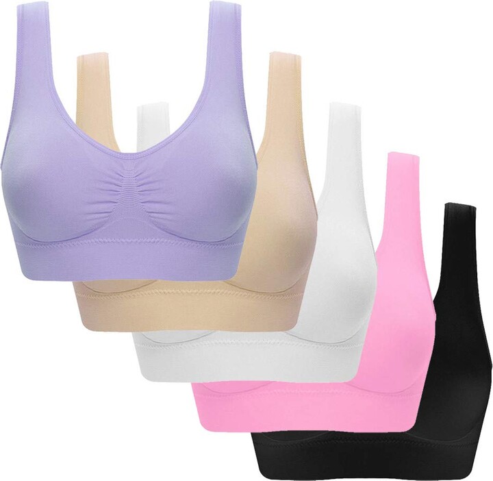 Enjoyoself Women Sport Bra with Crisscross Back for Workout Sexy Strappy  Tops for Yoga Running Fitness 1-5 Pack - ShopStyle