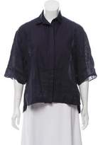 Thumbnail for your product : Akris Punto Short-Sleeve Linen Top