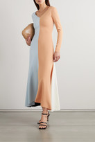 Thumbnail for your product : A.W.A.K.E. Mode Color-block Crepe Maxi Dress