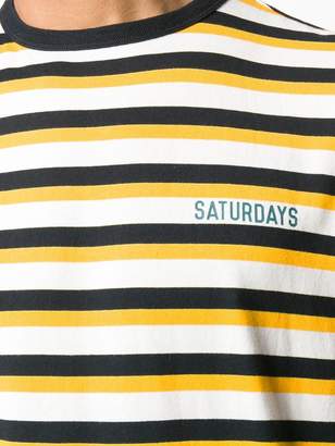 Saturdays NYC Alek striped long-sleeved T-shirt