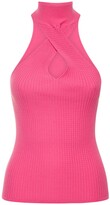 Thumbnail for your product : MSGM Stretch viscose knit halter top