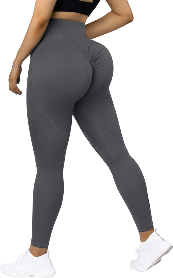 RXRXCOCO Cross Waist Seamless Gym Leggings for Women High Waist Boom Booty  Running Trousers Push Up Scrunch Butt Bodycon Sports Trousers Leggings with  Pocket - ShopStyle