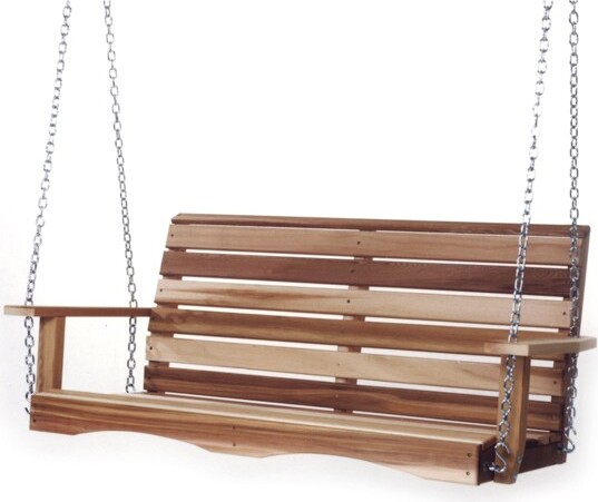 All Things Cedar AllThingsCedar4FootWoodenPorchSwingOutdoorPatioFurniture,Natural