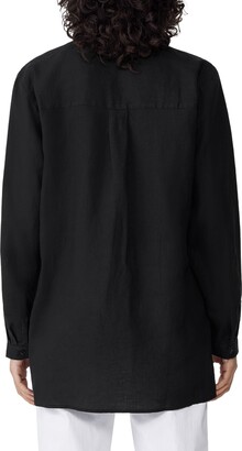 Eileen Fisher Classic Collar Easy Linen Button-Up Shirt