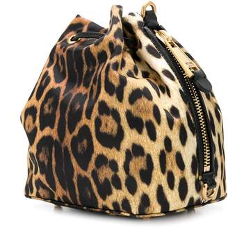 Moschino leopard print bucket bag