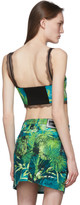 Thumbnail for your product : Versace Green Jungle Print Bralette