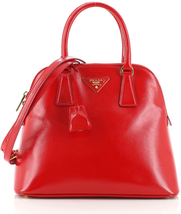 red prada saffiano bag