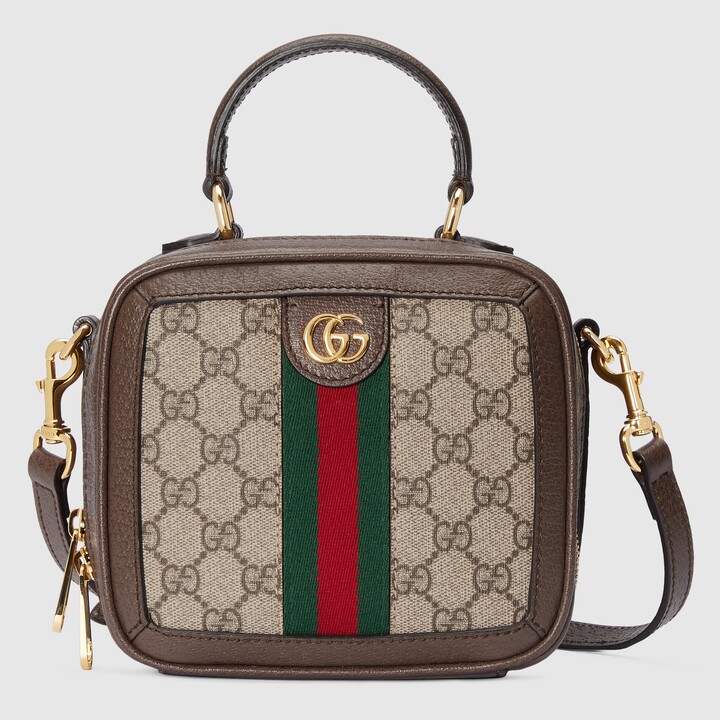 Gucci Ophidia GG Top Handle Mini Bag With Web In Brown - Praise To Heaven