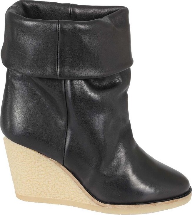 Woman Fashion Ankle Boots Designer Genuine Leather Patti Wedge Boots 35 42  From Totebag9988, $82.87
