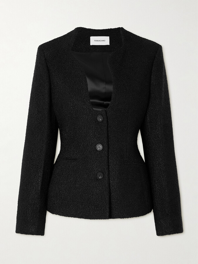 Ferragamo Bouclé Jacket - Black