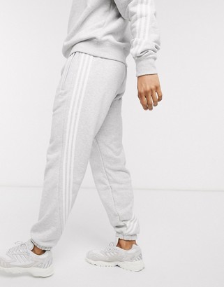 adidas sweatpants with wrap 3 stripes gray - ShopStyle Activewear Pants