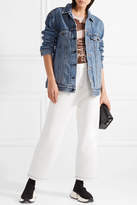 Thumbnail for your product : MM6 MAISON MARGIELA Cropped Cotton-blend Terry Straight-leg Pants