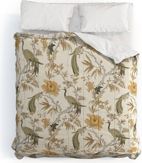 Deny Designs DenyDesigns3pcKingIvetaAbolinaPeacockGardenComforterandShamSet