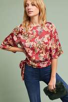 Thumbnail for your product : Anthropologie Floral Print Ruffle Sleeve Top