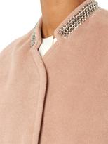Thumbnail for your product : Rebecca Taylor Chain-embellished wool-blend coat