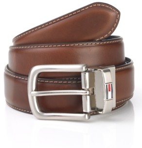 tommy hilfiger men's leather reversible belt