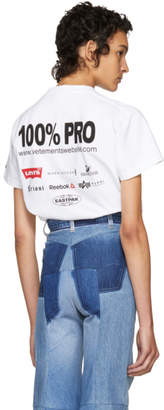 Vetements White 100% Pro Standard T-Shirt