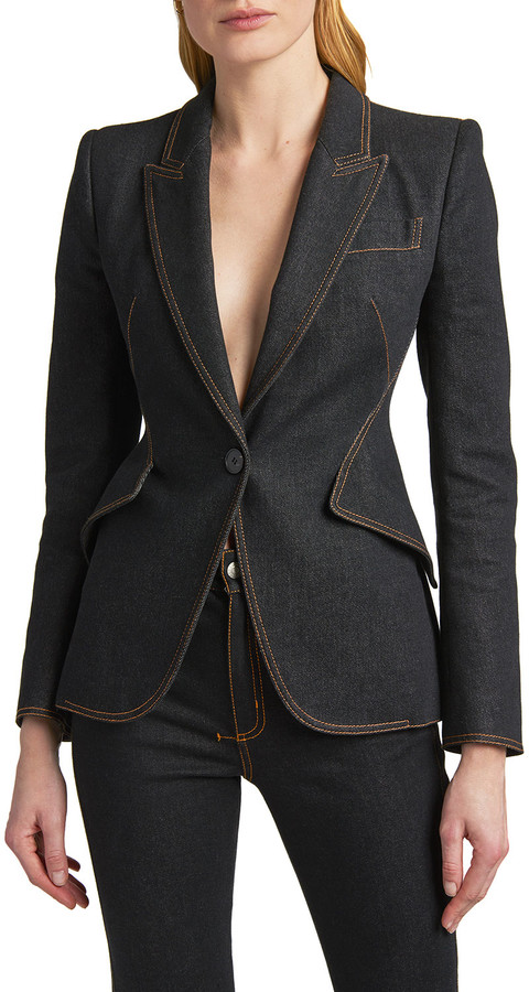 alexander mcqueen denim jacket