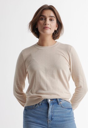 Quince Lightweight Cotton Cashmere Crew Sweater