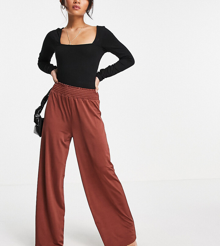 ladies petite elasticated waist trousers