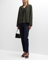 Thumbnail for your product : Eileen Fisher Crinkled Button-Down Organic Cotton Jacket