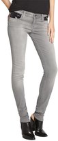 Thumbnail for your product : Frankie B. grey stretch denim and faux snakeskin skinny jeans