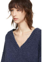 Thumbnail for your product : Bottega Veneta Blue Alpaca Wool V-Neck Sweater