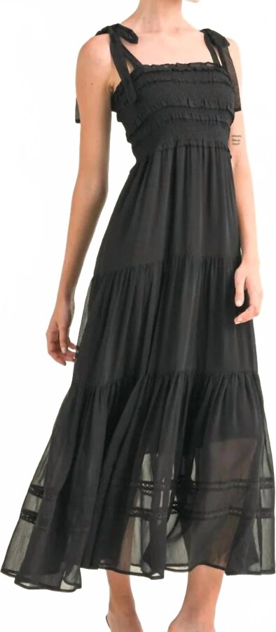 RESET by Jane Luella Tiered Dress In Black