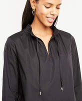 Thumbnail for your product : Ann Taylor Petite Poplin Ruffle Tie Neck Top