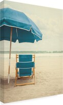Thumbnail for your product : Trademark Global Elizabeth Urquhart Under the Umbrella Ii - Bright Turquoise Canvas Art - 15.5" x 21"