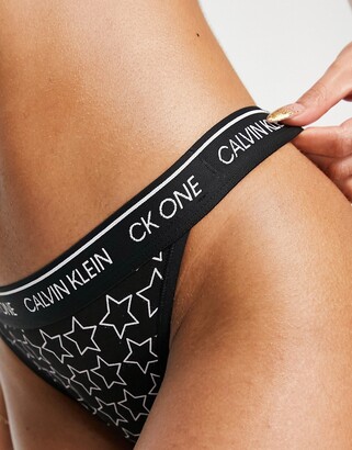 Panties Calvin Klein Ck1 Cotton New String Thong Black