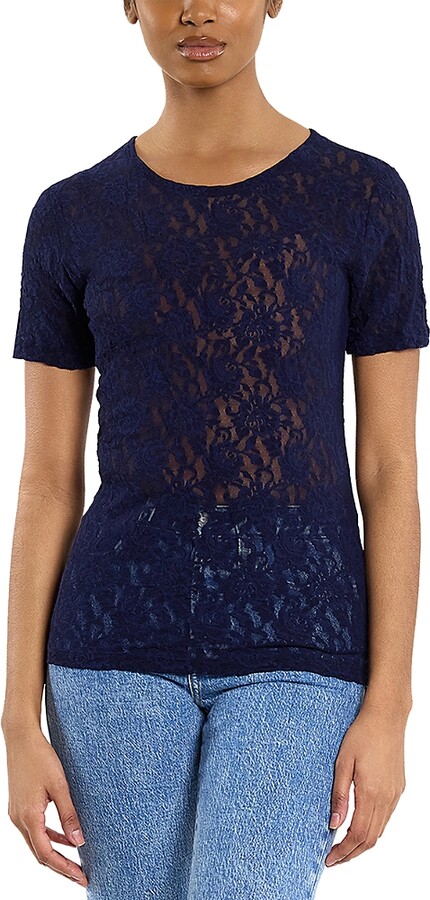 Hanky Panky Signature Short Sleeve Lace Top