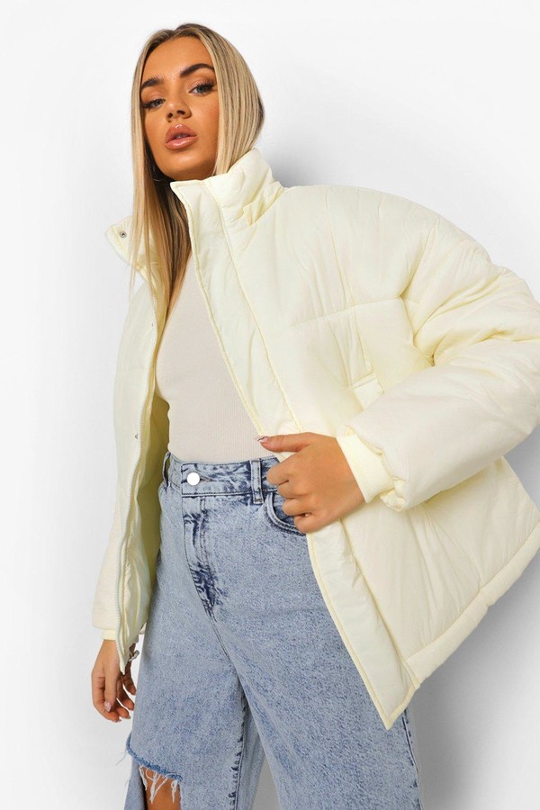 boohoo Oversized Hooded Puffer Jacket - ShopStyle