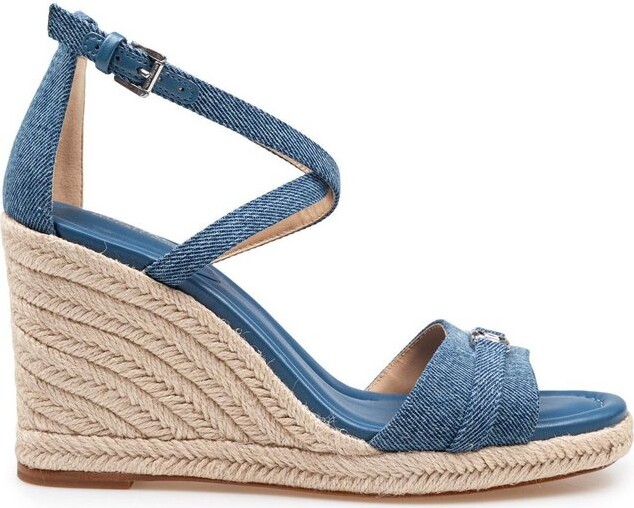 Denim Michael Michael Kors Berkley Espadrille Wedge Sandal Michael - Main Image