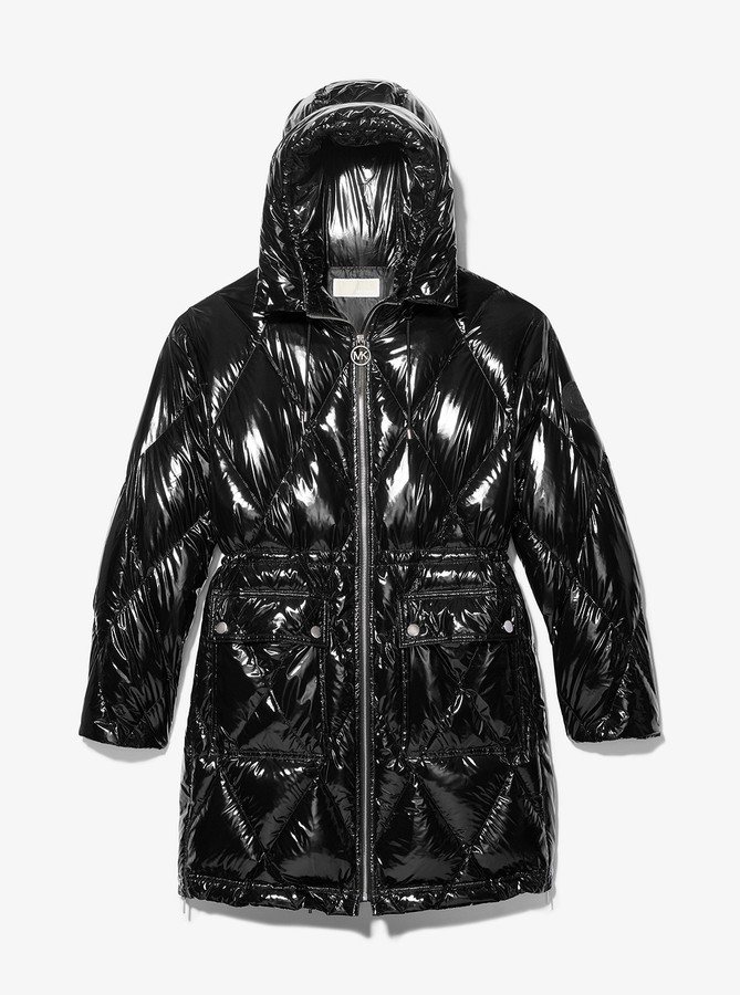 michael michael kors zip quilted puffer jacket