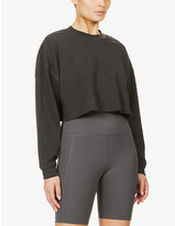 Thumbnail for your product : WeWoreWhat Onia cropped cotton-jersey sweatshirt