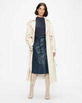 Thumbnail for your product : Ted Baker Knit And Faux Leather Illusion Midi Dress