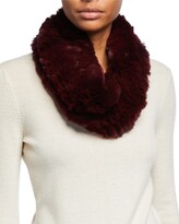Thumbnail for your product : Surell Accessories Stretch Knit Short Fur Infinity Scarf