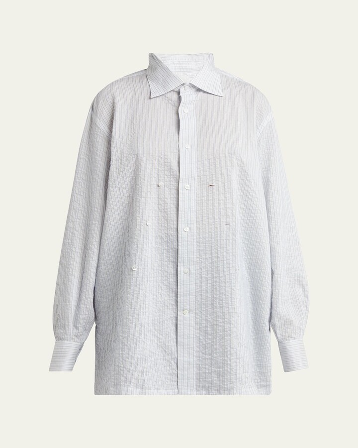SETCHU Stripe Button Down Blouse
