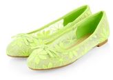 Thumbnail for your product : New Look Teens Cream Floral Lace Ballet Pumps