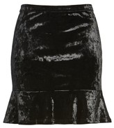 Thumbnail for your product : Band of Gypsies Women's Velvet Ruffle Miniskirt