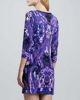 Thumbnail for your product : Ali Ro Paisley-Print Jersey Shift Dress