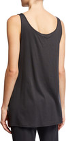 Thumbnail for your product : Eileen Fisher Scoop-Neck Long Jersey-Knit Tank