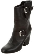 Thumbnail for your product : Giuseppe Zanotti Leather Round-Toe Booties