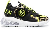 Thumbnail for your product : Philipp Plein Runner leopard-print trainers