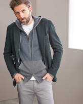 Thumbnail for your product : Neiman Marcus Cashmere-Cotton Colorblock Zip-Front Baseball Hoodie