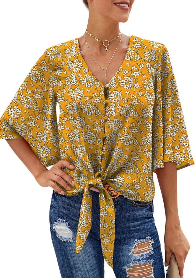 yellow summer tops uk