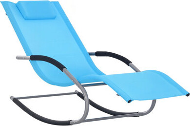 George Oliver Zero Gravity Rocking Chair Outdoor Chaise Lounge With EVA Tubing And UV-Resistant Fabric For Ultimate Comfort
