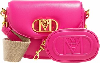 MCM Women'S Small München Monogram Top Handle Bag - Pink for Women